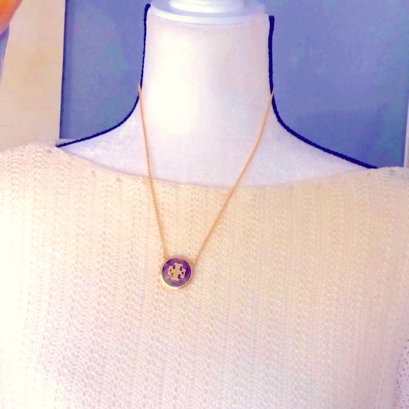 Tory Burch Logo Pendant Gold / Semi-precious Stone - Picture 3 of 5